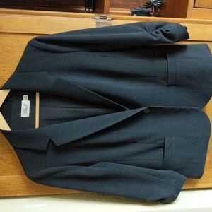 Eliza J Ruched 3/4 Sleeve Blazer in Black (Size L)